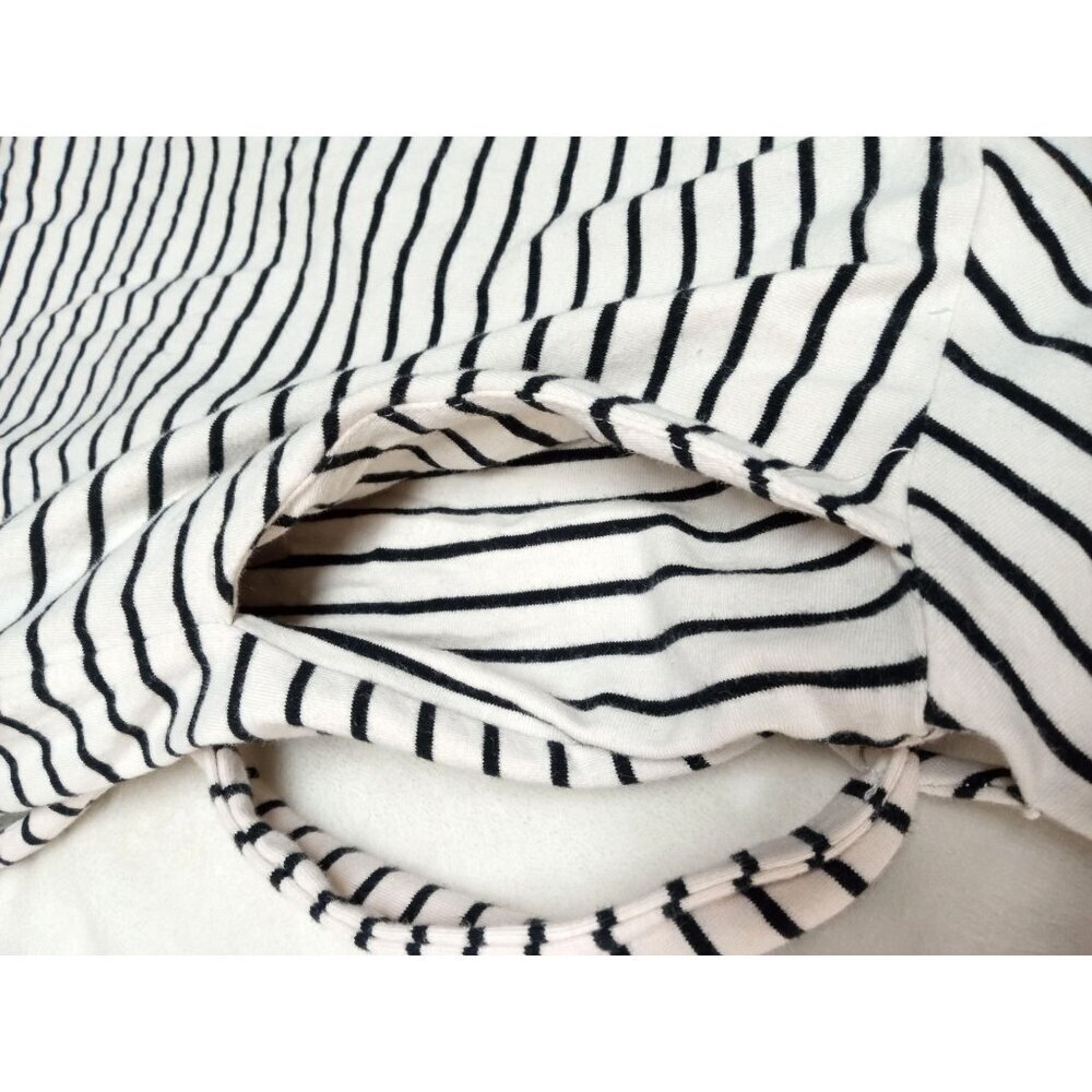 Monteau Los Angeles Womens White/Black Stripe Tied Waist Dress Size Small - Picture 14 of 14